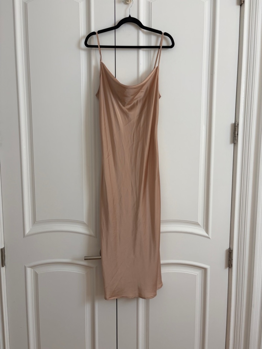 Tahari Nude Slip Midi Dress